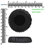Geekria Protein Leather Replacement EarPads for SONY MDR-XB400 Headphones Black