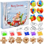 Advent Calendar 2024 for Kids - 24 Days of Christmas Countdown Calendar with BrainTeaser Puzzle Toys for Kid Adults Advent Calendar for Boys Girls Teens Christmas Gifts for Kids