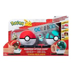 Pokémon Surprise Game-2-Inch Axew with Poke 2-Inch Totodile with Net Ball Plus Six Attack Discs