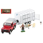 LAND ROVER FARMER SET 1:32 Britains Mezzi Agricoli e Accessori Die Cast