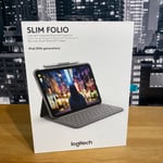 🟢 Logitech Slim Folio iPad 10th Gen Case Integrated Bluetooth Keyboard Original