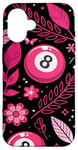 iPhone 16 Retro Pink Lucky Disco 8 Ball For Women Case