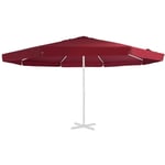 Vidaxl - Tissu de remplacement pour parasol d'extérieur Bordeaux 500 cm Bordeaux red