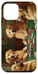 iPhone 12 mini Dogs Playing Poker Dog Golden Retriever Retrievers Card Case