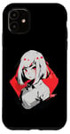 Coque pour iPhone 11 Anime et manga noir et rouge style fille