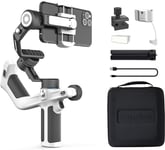 Feiyu SCORP Mini-P Kit [Officiel] Stabilisateur Smartphone, Stabilisateur pour iPhone/Android avec 3 Axes, VLOG, Youtube & TikTok Stabilisateur Vidéo avec Underslung Rear Grip - Noir & Blanc