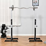 Homcom Set of 2 Barbell Weight Rack with Wheels