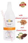 Alfaparf Yellow Repair Shampoo for Damaged Hair 1500 ml Almond Proteins & Cacao