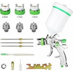 Hvlp Professionnel Pistolet à Peinture 600cc avec 3 Buses 1,4mm 1,7mm 2,0mm, Pistolet pulvérisateur d'air à Alimentation par gravité hvlp Meubles de