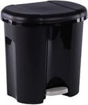 Rotho, Duo, Kitchen waste bin for waste separation 2x10 l, Plastic (PP) BPA-free, black, 2 x 10l (39,0 x 32,0 x 40,5 cm)