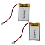 2pcs 3.7V 200mAh 0.74Wh Li Battery 402030 Li-ion JST 2Pin 1.0mm For GPS DashCam