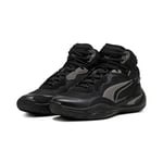 PUMA Chaussures de Basket-Ball Playmaker Pro Mid pour Homme, Puma - Noir, 40.5 EU