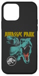 Coque pour iPhone 12 mini Jurassic World T-Rex Rock Band Distressed Logo