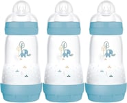 MAM Easy Start Self Sterilising Anti-Colic Baby Bottle Pack of 3 3 Pack, Blue 