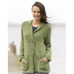 Autumn Forest Jacket by DROPS Design - Jakke Strikkeoppskrift str. S - - XXX-Large