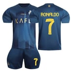 Cristiano Ronaldo #7 23-24 Al Nassr FC Fotbollströja för barn Träningskläder för vuxna hög kvalitet Ronaldo No. 7+mörkblå Ronaldo No. 7+dark blue 26