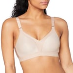 Triumph Womens Triaction Wellness Sports Bra Non-wired, Neutral Beige, 34E UK