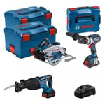 Kit 3 verktyg - BOSCH PROFESSIONAL - GSB 18V-110C, GKS 18V-68 GC, GSA 18V-28 - Trådlös - Batteri