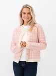 Y.A.S Livia Long Sleeve Short Knit Cardigan - Dame - Rosa - M