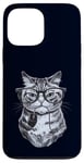 Coque pour iPhone 13 Pro Max Chat ringard tenant une souris d'ordinateur mignon chaton geek