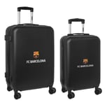 Jeu de valises F.C. Barcelona + mediano 24 Trolley Noir 40 x 63 x 26 cm [2 Pi