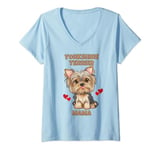 Womens Funny Yorkshire Terrier T-Shirt | Dogs V-Neck T-Shirt