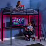 X Rocker HQ High Sleeper Gaming Bed with Desk