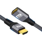 Câble Hdmi 2.1 Hdmi Uhd 8K 60Hz 4K 120Hz 48Gbs Mâle Vers Femelle Câble D'Extension Avec Audio 3D Hdmi Cordon 0,3 M[VID061817]