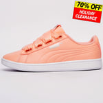SALE - Puma Vikky v2 Ribbon Classic Casual Women's Ladies Girls Leather Trainers