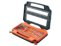 Black & Decker A7231-Xj, Drill, Multi-Verktøy, Drill Bit Set, Metall, Stein, Tre, 8 Mm, 8 Mm, Sort, Oransje