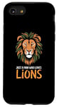 Coque pour iPhone SE (2020) / 7 / 8 Visage de lion drôle Meme Lions Citations Just A Man Who Loves Lions