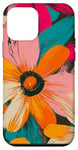 Coque pour iPhone 12 mini Pop Art rétro années 60 en orange et rose