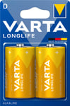 D / LR20 alkaliska batterier Varta 2-pack