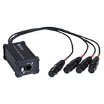 Hilec BOXRJ4XF3 boîtier adaptateur RJ45 / XLR3F pour signal audio ou DMX