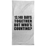 36th Anniversary 13,140 Days Together But Who's Counting - Hand Towel 15x30 inch Soft Kitchen Tea Dish Cloth - for Wife Husband Wo-men Her Him Couple Birthday Anniversary Mother’s Father’s Day