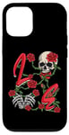 iPhone 12/12 Pro Love Rose Skeleton Flowers Bones Hearts Valentines Case