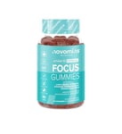 Focus Gummies – Nootropic High Strength Brain Supplement – 17 Focus, Energy, Positive Mood Vitamins– Caffeine, Gingko Biloba, Lions Mane, Ginseng, B12, Probiotic – Vegan - by Novomins