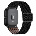 20mm/22mm band för Amazfit Gts 4//2/2e/3/gts2 Mini/gtr 4/3/ pro/gtr2/47mm/stratos Nylon Elastiskt watch Amazfit bipsband Official black 22mm