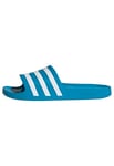 adidas Unisex Adilette Aqua Slides, Solar Blue/Cloud White/Solar Blue, 10 UK