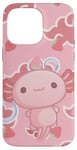 iPhone 14 Pro Max Cute Kawaii Axolotl Cat Aesthetic Pink Cloud Case