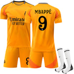 2024-2025 Real Madrid Aawy Barn och Vuxen Fotbollströja Jersey Nr. 9 Mbappé Away Adult M