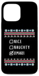 iPhone 13 Pro Max Nice, Naughty, Omari Christmas Ugly Sweater Style Case