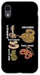 Coque pour iPhone XR Différents types de serpents pour les amateurs de serpents Reptile Zoo