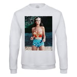 Sweat Shirt Homme Lynda Carter Wonderwoman Miss World Actrice Cinema