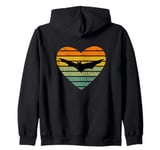 I Love Bat Fan Retro Vintage Flying Fox Bat Zip Hoodie