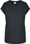 Urban Classics Women's Ladies Organic Extended Shoulder Tee T Shirt, Black (Black 00007), L UK