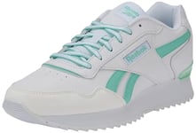 Reebok Women's Glide Ripple Clip Sneaker, FTWR White/Hint Mint/Pure Grey 1, 6 UK