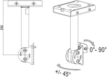 Genelec 8000-436W kattoteline 8000- ja G-sarjan kaiuttimille, valkoinen, kpl