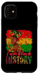 Coque pour iPhone 11 I am Black History Juneteenth celebration afro-américain