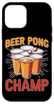 Coque pour iPhone 12 mini Beer Pong Champ Fête d'étudiant -